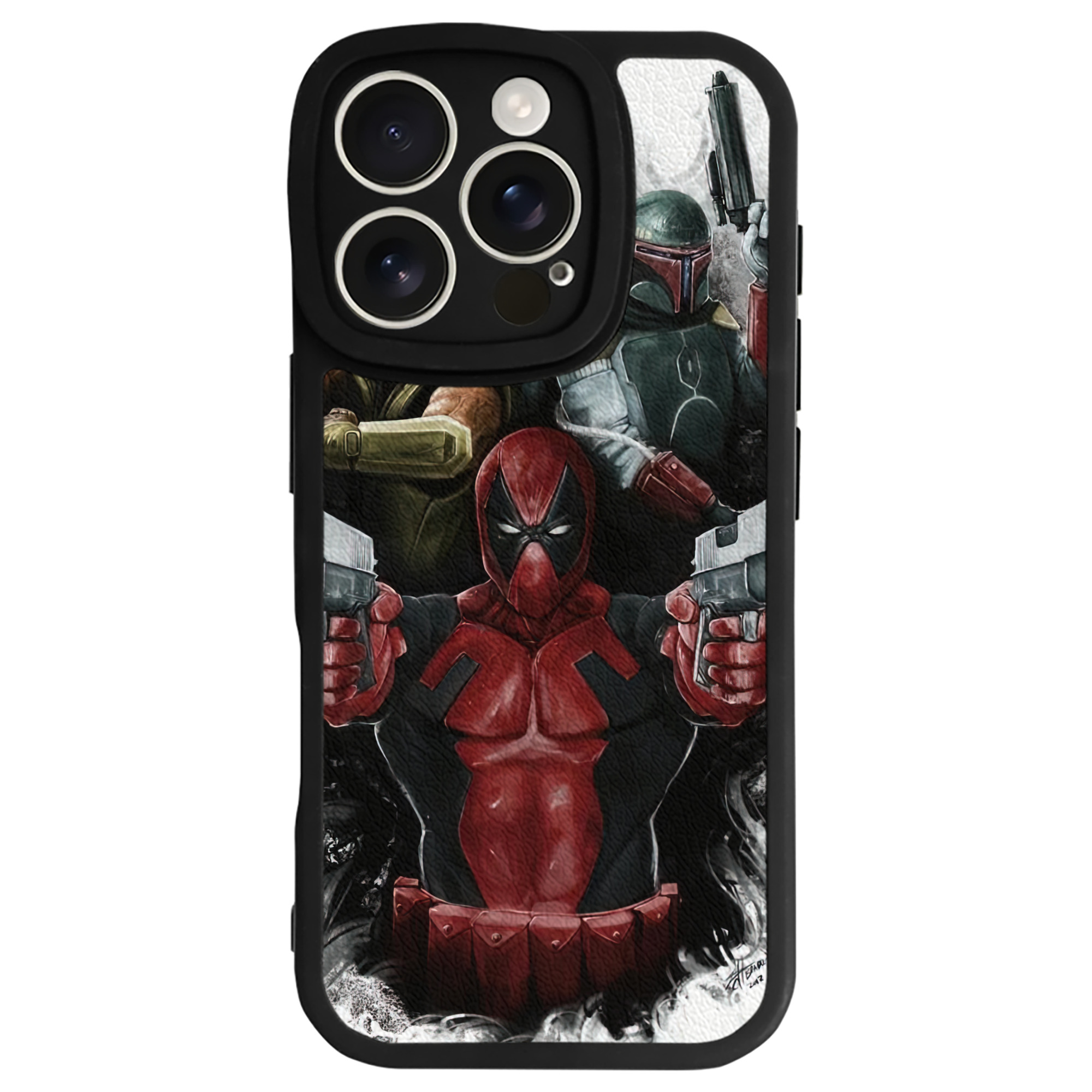 （画像用） Deadpool デッドプール 【iPhone 16シリーズ対応】シリコンスマホケース（レザー調） 材質：シリコン